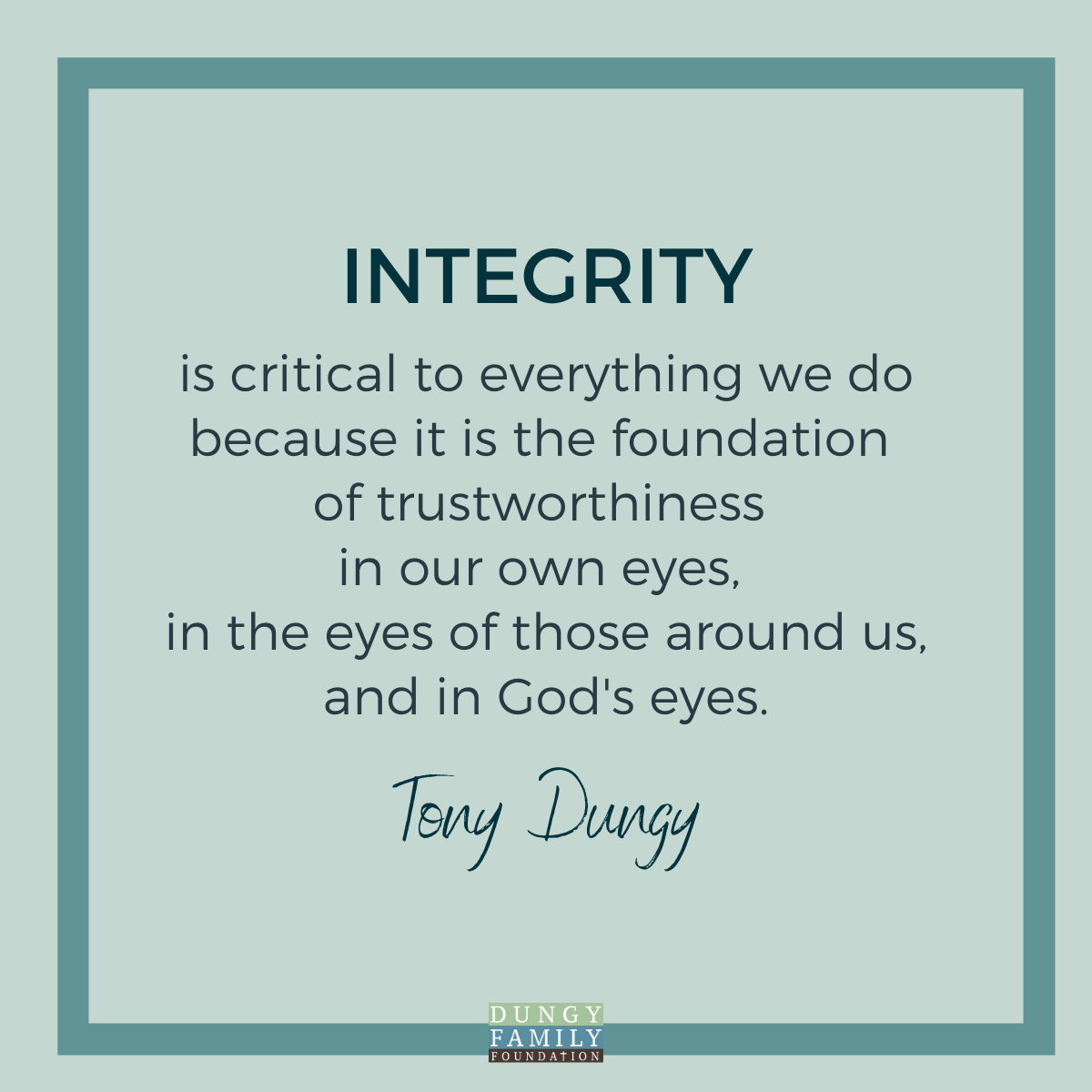 Integrity is critical to everything we do